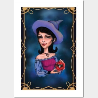 Brunette aries witch Posters and Art